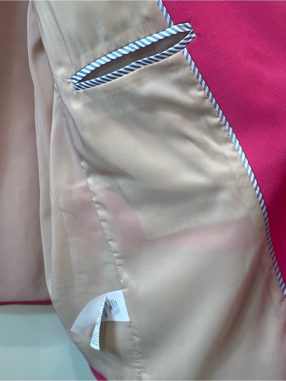 J.Crew Regent Hot Pink One Button Blazer Size 18 Tailored Preppy Workwear - Picture 4 of 7